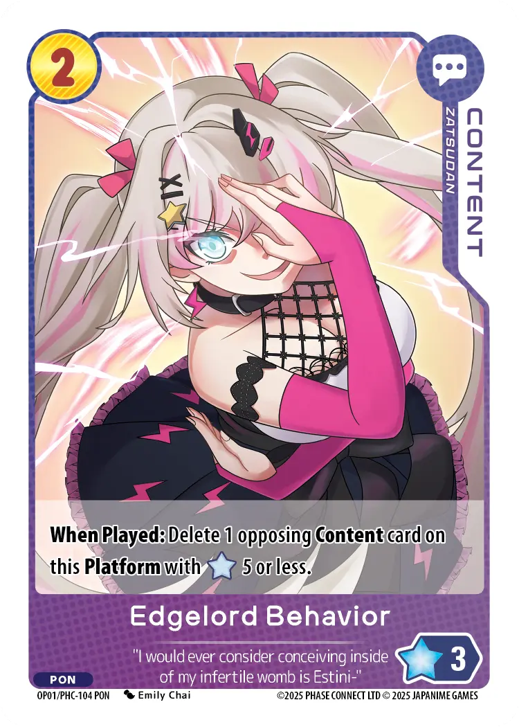 Edgelord Behavior PHC-104