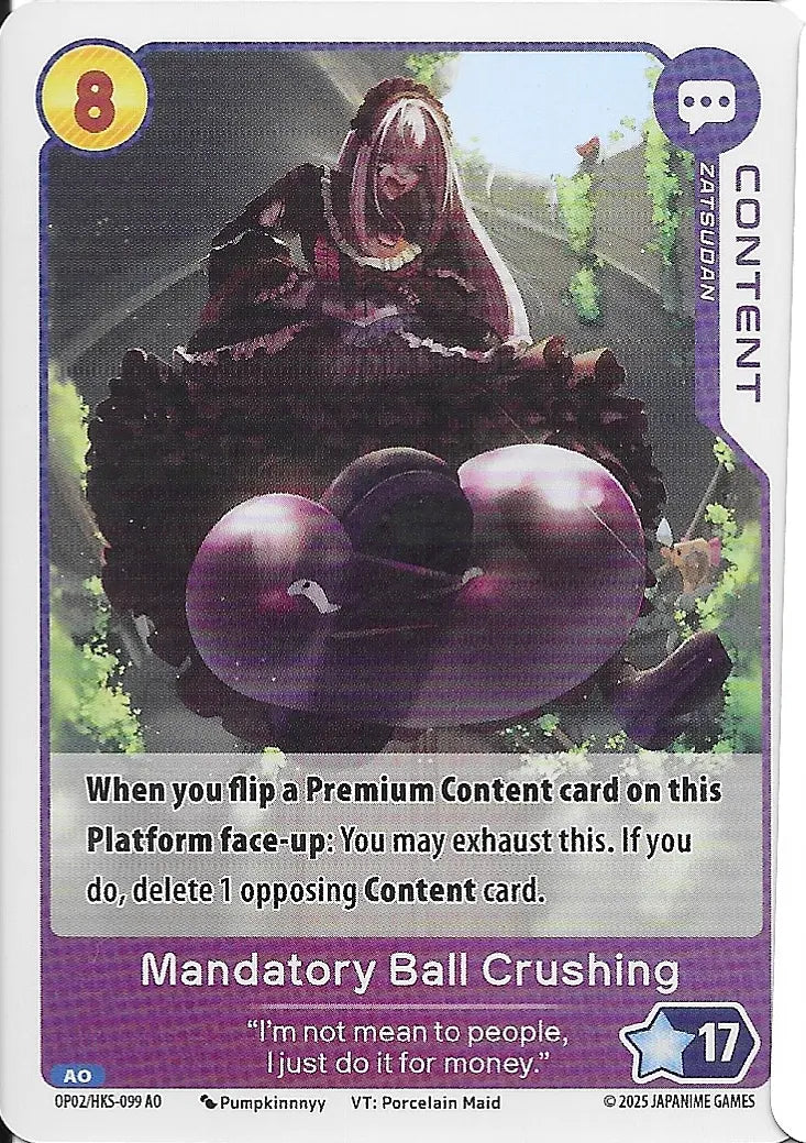 Mandatory Ball Crushing HKS-099
